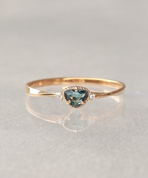 NOIR DE POUPEE（ノワールドプーペ）の「【WEB限定】K18vermeil トライアングル天然石リング（リング）」