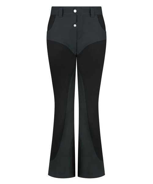 Body Sculpture Semi Bootcut Pants - BLACK