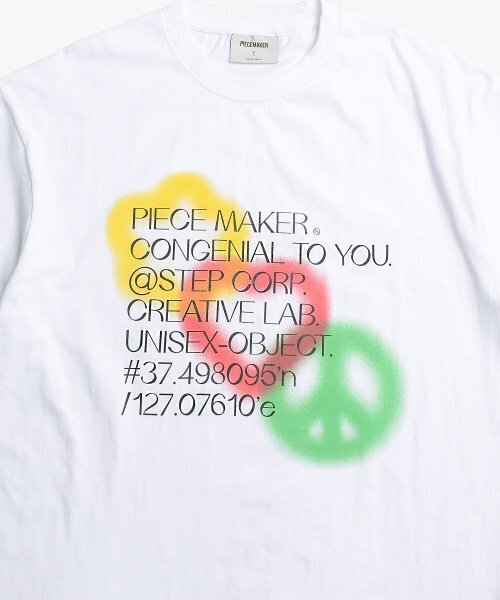 PIECEMAKER(ピースメーカー)の「PIECE LOVE PEACE TEE (WHITE)(Tシャツ/カットソー・レディース・その他・FREE)」の3枚目の写真