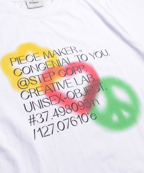PIECEMAKER(ピースメーカー)の「PIECE LOVE PEACE TEE (WHITE)(Tシャツ/カットソー・レディース・その他・FREE)」の4枚目の写真