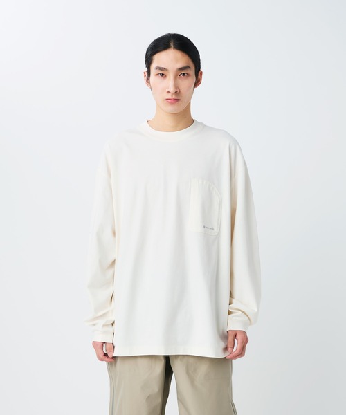 Snow Peak(スノーピーク)の「Snow Peak / OG Mercerized L/S T-Shirt マーセライズド Tシャツ(Tシャツ/カットソー・メンズ・ブルー/オフホワイト/グレイッシュベージュ/ブラック・XL/L/M/S)」の2枚目の写真