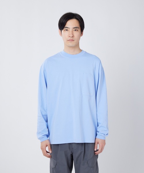 Snow Peak(スノーピーク)の「Snow Peak / OG Mercerized L/S T-Shirt マーセライズド Tシャツ(Tシャツ/カットソー・メンズ・ブルー/オフホワイト/グレイッシュベージュ/ブラック・XL/L/M/S)」の4枚目の写真