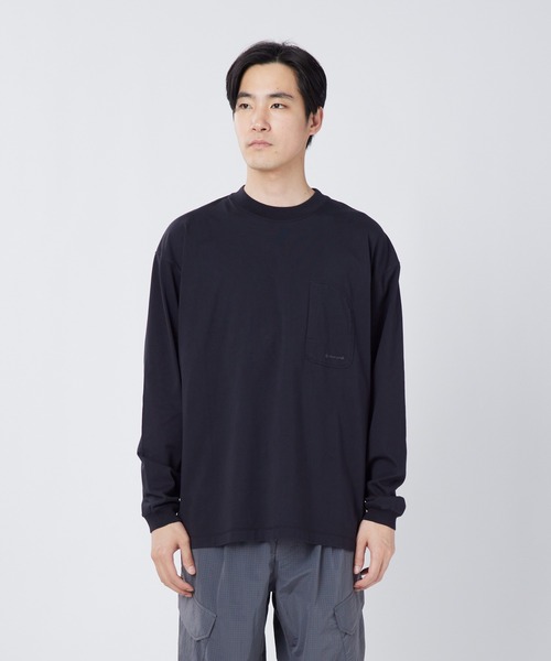 Snow Peak(スノーピーク)の「Snow Peak / OG Mercerized L/S T-Shirt マーセライズド Tシャツ(Tシャツ/カットソー・メンズ・ブルー/オフホワイト/グレイッシュベージュ/ブラック・XL/L/M/S)」の3枚目の写真
