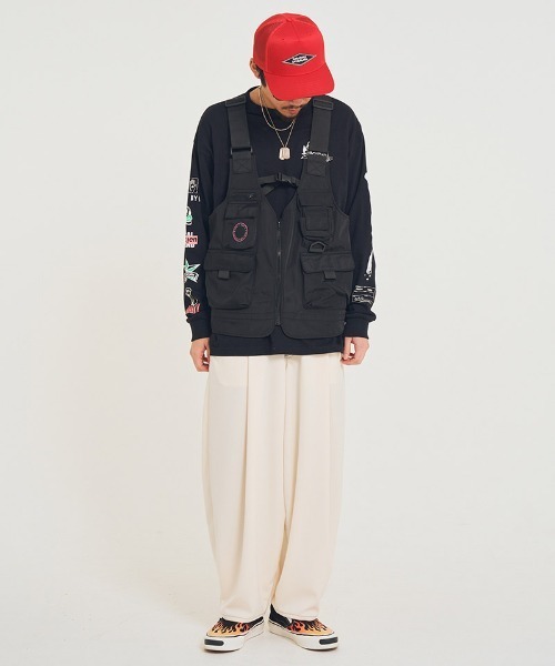 EFFECTEN(エフェクテン)の「mp14593-Type5 wide pants ワイドパンツ(efsal-16)(その他パンツ・メンズ・クリーム・L/M)」の6枚目の写真