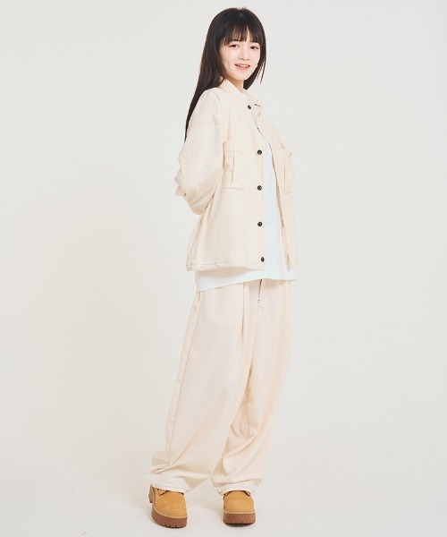 EFFECTEN(エフェクテン)の「mp14593-Type5 wide pants ワイドパンツ(efsal-16)(その他パンツ・メンズ・クリーム・L/M)」の10枚目の写真