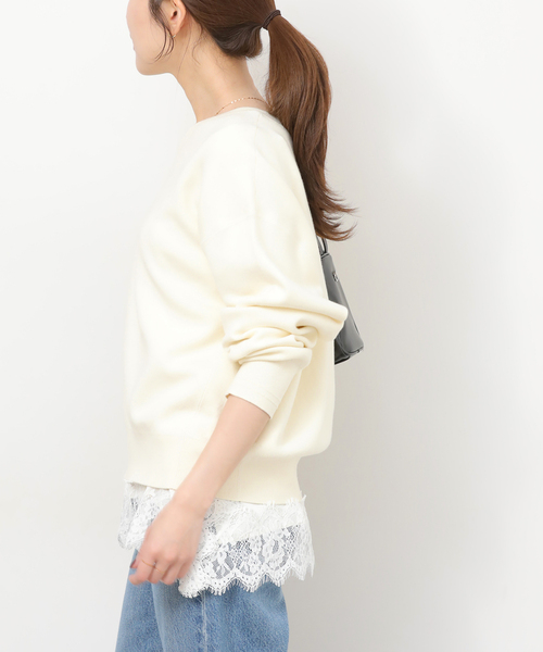 ウォッシャブルニットジャージー2WAYプルオーバー（ニット/セーター