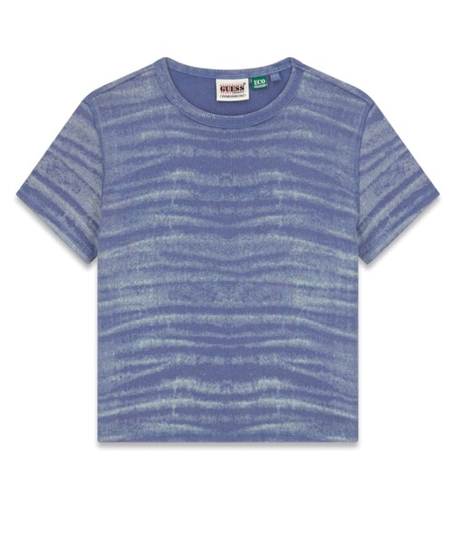 Guess（ゲス）の「GUESS Originals Abstract Denim Print Top Tシャツ（Tシャツ/カットソー・レディース・ライトピンク/ライトブルー・SMALL/X-SMALL/MEDIUM）」の6枚目の写真
