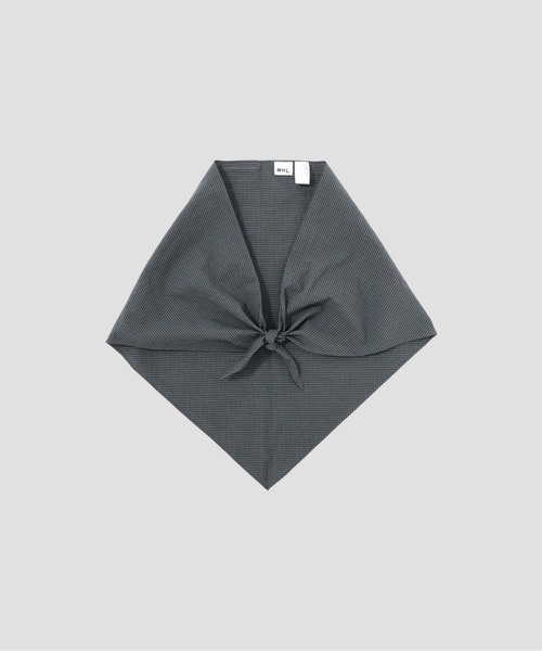 MHL.（エムエイチエル）の「TINY GINGHAM COTTON SCARF（ストール/ショール・レディース・ブラック/クリーム/グリーン・FREE）」の3枚目の写真