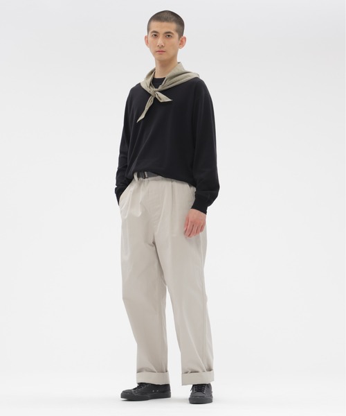 MHL.（エムエイチエル）の「TINY GINGHAM COTTON SCARF（ストール/ショール・レディース・ブラック/クリーム/グリーン・FREE）」の20枚目の写真