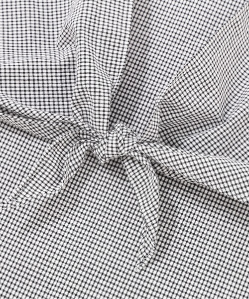 MHL.（エムエイチエル）の「TINY GINGHAM COTTON SCARF（ストール/ショール・レディース・ブラック/クリーム/グリーン・FREE）」の16枚目の写真