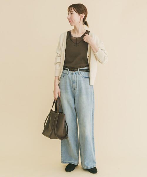 ITEMS URBANRESEARCH(アイテムズ アーバンリサーチ)の「フハクキリカエタンクトップ(タンクトップ・レディース・ホワイト/ブラウン/チャコールグレー/ブラック・FREE)」の9枚目の写真