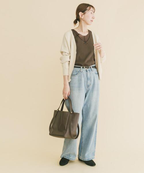 ITEMS URBANRESEARCH(アイテムズ アーバンリサーチ)の「フハクキリカエタンクトップ(タンクトップ・レディース・ホワイト/ブラウン/チャコールグレー/ブラック・FREE)」の10枚目の写真