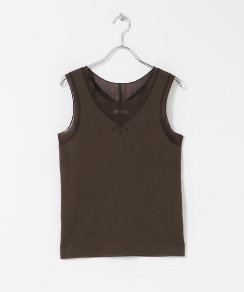 ITEMS URBANRESEARCH(アイテムズ アーバンリサーチ)の「フハクキリカエタンクトップ(タンクトップ・レディース・ホワイト/ブラウン/チャコールグレー/ブラック・FREE)」の11枚目の写真