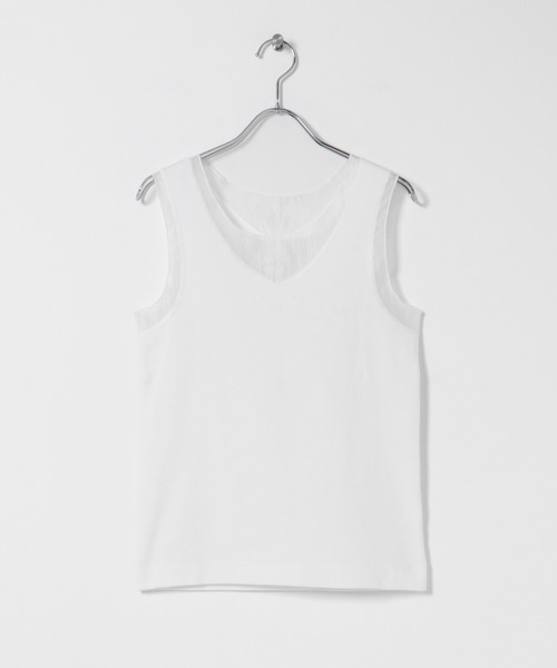 ITEMS URBANRESEARCH（アイテムズ アーバンリサーチ）の「フハクキリカエタンクトップ（タンクトップ・レディース・ホワイト/ブラウン/チャコールグレー/ブラック・FREE）」の7枚目の写真