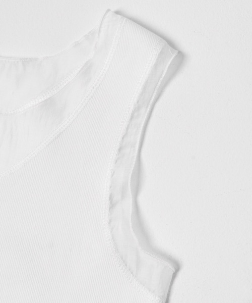 ITEMS URBANRESEARCH（アイテムズ アーバンリサーチ）の「フハクキリカエタンクトップ（タンクトップ・レディース・ホワイト/ブラウン/チャコールグレー/ブラック・FREE）」の8枚目の写真