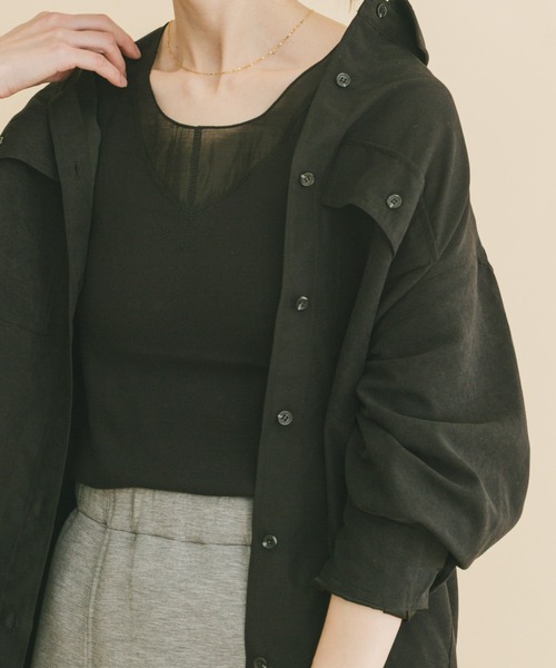 ITEMS URBANRESEARCH（アイテムズ アーバンリサーチ）の「フハクキリカエタンクトップ（タンクトップ・レディース・ホワイト/ブラウン/チャコールグレー/ブラック・FREE）」の9枚目の写真