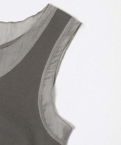 ITEMS URBANRESEARCH（アイテムズ アーバンリサーチ）の「フハクキリカエタンクトップ（タンクトップ・レディース・ホワイト/ブラウン/チャコールグレー/ブラック・FREE）」の18枚目の写真