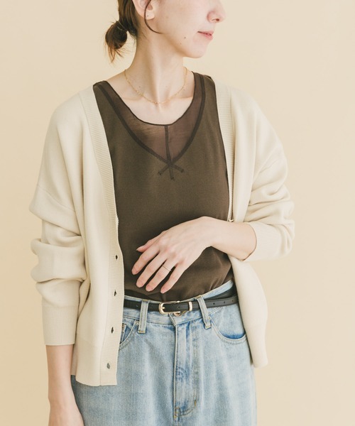 ITEMS URBANRESEARCH（アイテムズ アーバンリサーチ）の「フハクキリカエタンクトップ（タンクトップ・レディース・ホワイト/ブラウン/チャコールグレー/ブラック・FREE）」の21枚目の写真