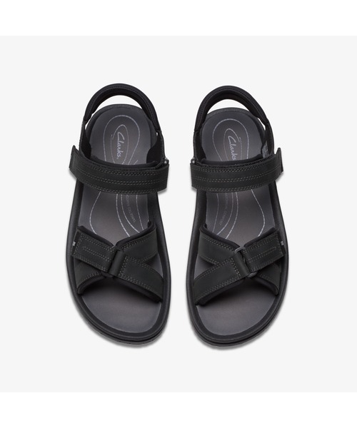 Clarks(クラークス)の「Wesley Shore / ウェスリーショア (ブラックレザー)(サンダル・メンズ・ブラック・UK6/UK11/UK10/UK9/UK8/UK7)」の7枚目の写真