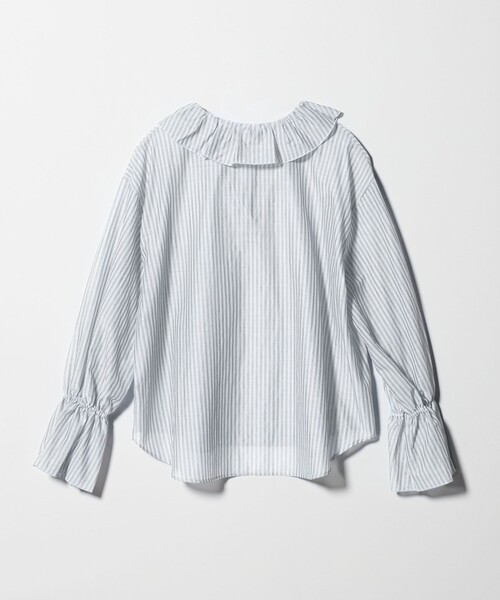 BEAUTY&YOUTH UNITED ARROWS(ビューティーアンドユースユナイテッドアローズ)の「ストライプ ラッフル スキッパーブラウス ウォッシャブル(シャツ/ブラウス・レディース・ベージュ/ライトブルー・FREE)」の14枚目の写真