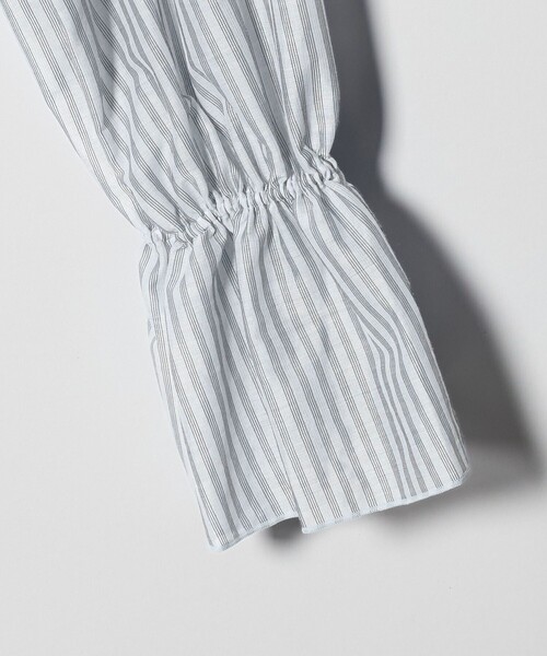 BEAUTY&YOUTH UNITED ARROWS(ビューティーアンドユースユナイテッドアローズ)の「ストライプ ラッフル スキッパーブラウス ウォッシャブル(シャツ/ブラウス・レディース・ベージュ/ライトブルー・FREE)」の16枚目の写真