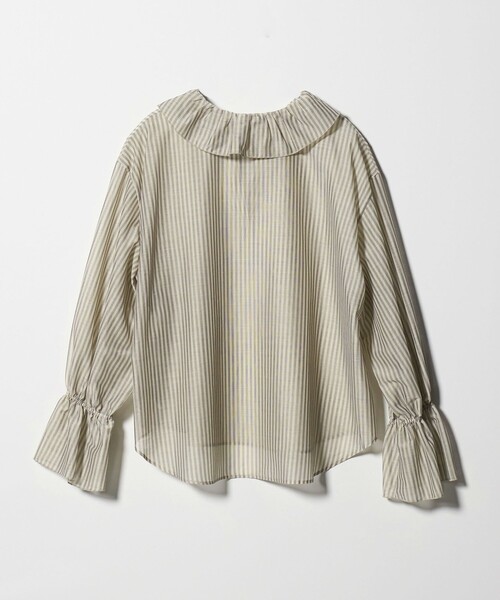 BEAUTY&YOUTH UNITED ARROWS(ビューティーアンドユースユナイテッドアローズ)の「ストライプ ラッフル スキッパーブラウス ウォッシャブル(シャツ/ブラウス・レディース・ベージュ/ライトブルー・FREE)」の19枚目の写真