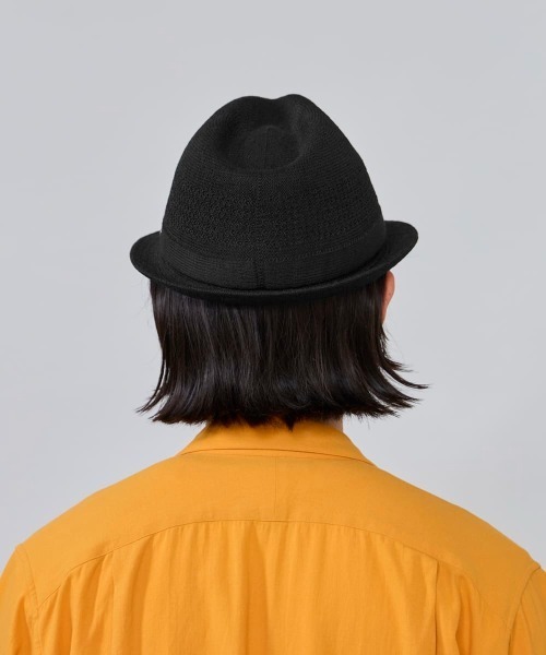 OVERRIDE(オーバーライド)の「OVERRIDE REP LINEN BLEND KNIT FEDORA / オーバーライド(ハット・メンズ・ブラック/ベージュ/ネイビー・60cm/58cm/62cm)」の12枚目の写真
