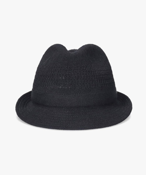 OVERRIDE(オーバーライド)の「OVERRIDE REP LINEN BLEND KNIT FEDORA / オーバーライド(ハット・メンズ・ブラック/ベージュ/ネイビー・60cm/58cm/62cm)」の14枚目の写真