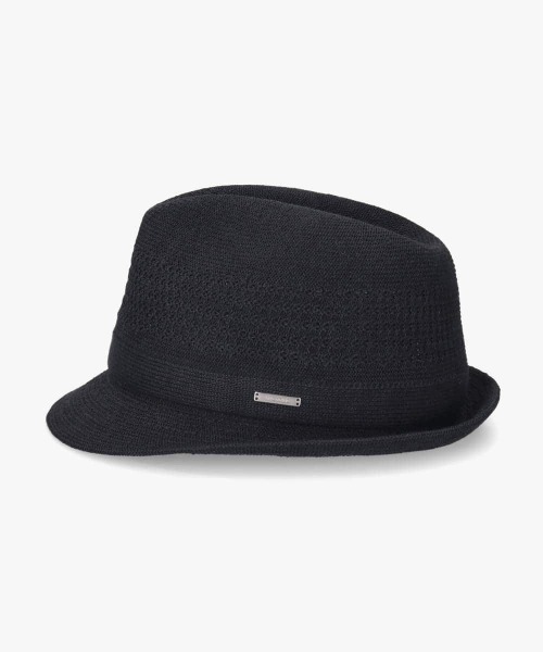 OVERRIDE(オーバーライド)の「OVERRIDE REP LINEN BLEND KNIT FEDORA / オーバーライド(ハット・メンズ・ブラック/ベージュ/ネイビー・60cm/58cm/62cm)」の15枚目の写真