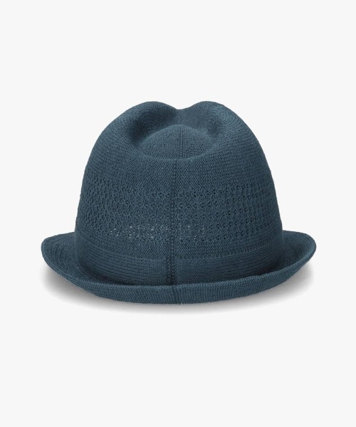 OVERRIDE(オーバーライド)の「OVERRIDE REP LINEN BLEND KNIT FEDORA / オーバーライド(ハット・メンズ・ブラック/ベージュ/ネイビー・60cm/58cm/62cm)」の4枚目の写真