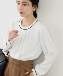 【WEB限定サイズ】配色アソートフロントタックブラウス