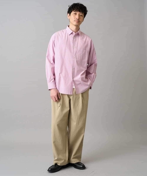 a.v.v（アーヴェヴェ）の「【イージーケア/洗濯機で洗える/毛玉になりにくい/ストレッチ】ベルト付きワイドテーパードチノパンツ（その他パンツ・メンズ・ベージュ/アイボリー・48/46）」の5枚目の写真