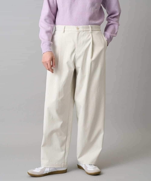 a.v.v（アーヴェヴェ）の「【イージーケア/洗濯機で洗える/毛玉になりにくい/ストレッチ】ベルト付きワイドテーパードチノパンツ（その他パンツ・メンズ・ベージュ/アイボリー・48/46）」の15枚目の写真