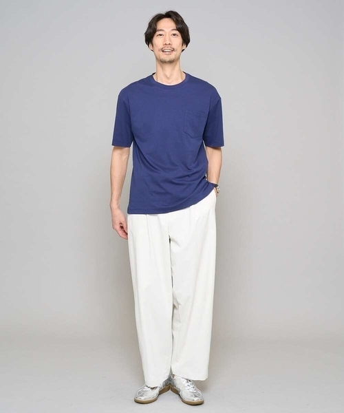 a.v.v（アーヴェヴェ）の「【イージーケア/洗濯機で洗える/毛玉になりにくい/ストレッチ】ベルト付きワイドテーパードチノパンツ（その他パンツ・メンズ・ベージュ/アイボリー・48/46）」の20枚目の写真