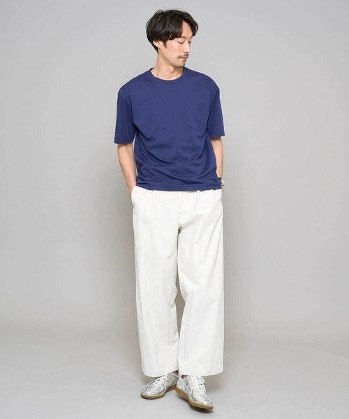 a.v.v（アーヴェヴェ）の「【イージーケア/洗濯機で洗える/毛玉になりにくい/ストレッチ】ベルト付きワイドテーパードチノパンツ（その他パンツ・メンズ・ベージュ/アイボリー・48/46）」の21枚目の写真