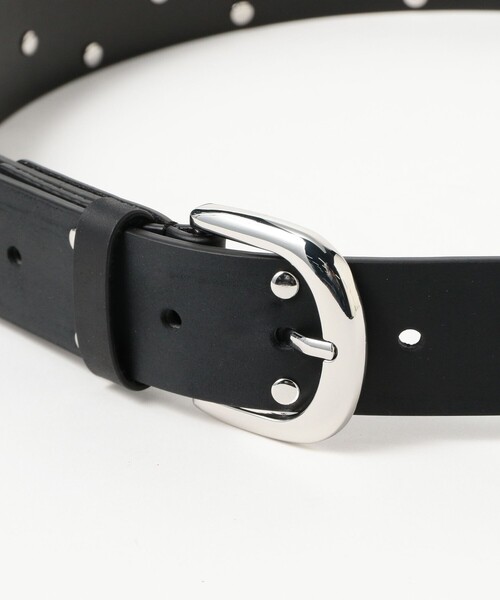 Ray BEAMS（レイビームス）の「スタッズ ベルト（ベルト・レディース・ブラック/ダークブラウン・ONE SIZE）」の4枚目の写真