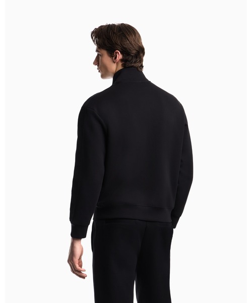 EMPORIO ARMANI(エンポリオアルマーニ)の「【エンポリオ アルマーニ】フルジップ スウェットシャツ ダブルジャージー マイクロイーグルバンド(スウェット・メンズ・ブラック・X-LARGE/SMALL/MEDIUM/LARGE)」の2枚目の写真
