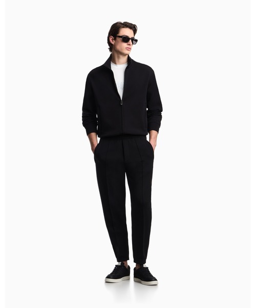 EMPORIO ARMANI(エンポリオアルマーニ)の「【エンポリオ アルマーニ】フルジップ スウェットシャツ ダブルジャージー マイクロイーグルバンド(スウェット・メンズ・ブラック・X-LARGE/SMALL/MEDIUM/LARGE)」の4枚目の写真