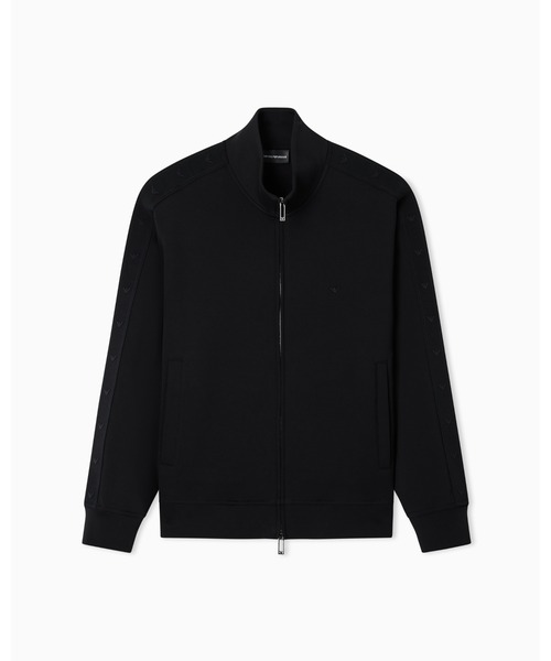 EMPORIO ARMANI(エンポリオアルマーニ)の「【エンポリオ アルマーニ】フルジップ スウェットシャツ ダブルジャージー マイクロイーグルバンド(スウェット・メンズ・ブラック・X-LARGE/SMALL/MEDIUM/LARGE)」の5枚目の写真