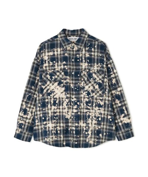 WHITELAND/ホワイトランド/BLEACH CHECK SHIRTS（シャツ/ブラウス