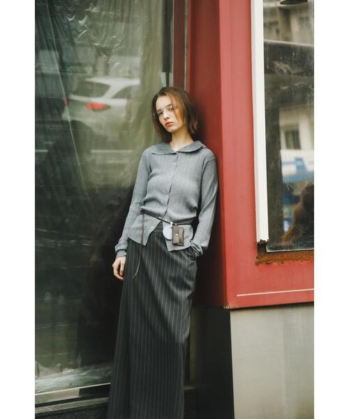 SENSE OF PLACE by URBAN RESEARCH(センスオブプレイスバイアーバンリサーチ)の「『洗濯可』マルチリブニットフーディー(ニット/セーター・レディース・オフホワイト/グレー/ベージュ・ONE)」の16枚目の写真