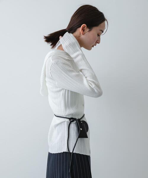 SENSE OF PLACE by URBAN RESEARCH(センスオブプレイスバイアーバンリサーチ)の「『洗濯可』マルチリブニットフーディー(ニット/セーター・レディース・オフホワイト/グレー/ベージュ・ONE)」の21枚目の写真