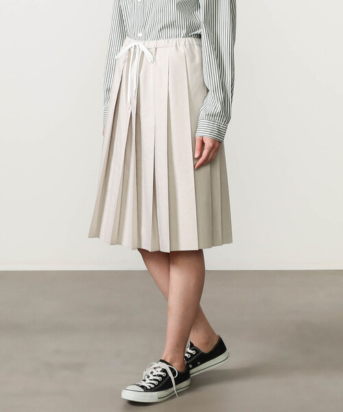 GYMPHLEX(ジムフレックス)の「Gymphlex | オクスフォード プリーツスカート WOMEN(スカート・レディース・サックスブルー/ベージュ・14)」の12枚目の写真