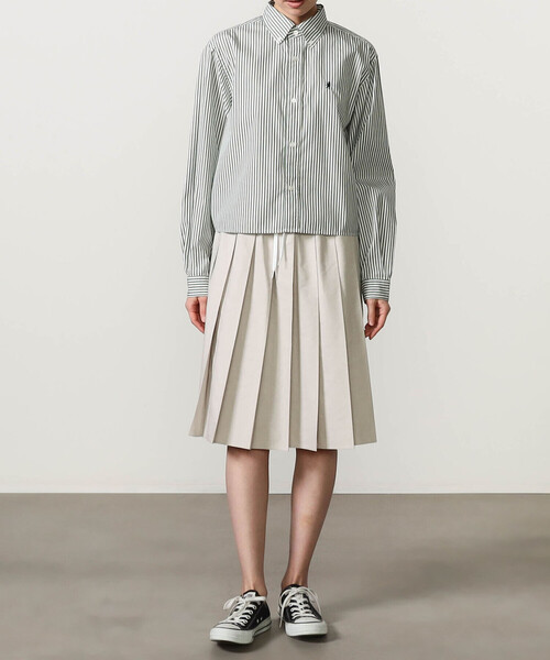 GYMPHLEX(ジムフレックス)の「Gymphlex | オクスフォード プリーツスカート WOMEN(スカート・レディース・サックスブルー/ベージュ・14)」の13枚目の写真