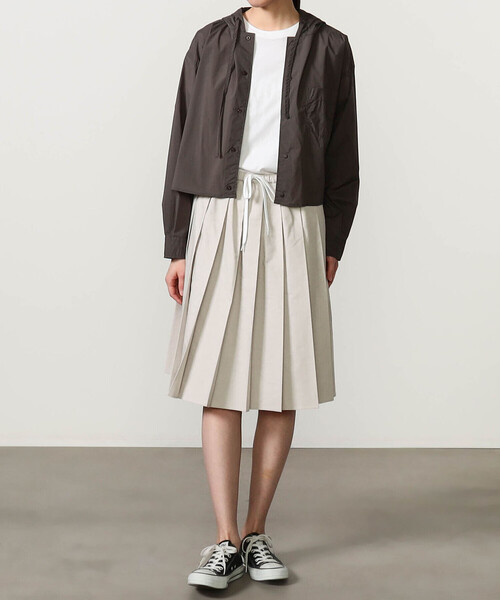 GYMPHLEX(ジムフレックス)の「Gymphlex | オクスフォード プリーツスカート WOMEN(スカート・レディース・サックスブルー/ベージュ・14)」の14枚目の写真