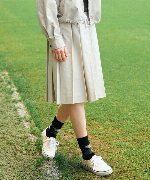 GYMPHLEX(ジムフレックス)の「Gymphlex | オクスフォード プリーツスカート WOMEN(スカート・レディース・サックスブルー/ベージュ・14)」の18枚目の写真