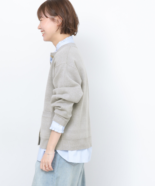 JOURNAL STANDARD relume(ジャーナルスタンダード レリューム)の「《追加》ウォッシャブルミラノリブカーディガン(カーディガン/ボレロ・レディース・ネイビー/ライトグレー・FREE)」の8枚目の写真