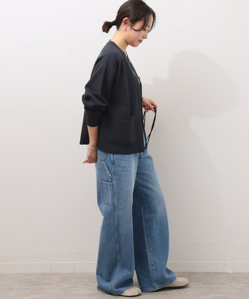 JOURNAL STANDARD relume(ジャーナルスタンダード レリューム)の「《追加》ウォッシャブルミラノリブカーディガン(カーディガン/ボレロ・レディース・ネイビー/ライトグレー・FREE)」の11枚目の写真