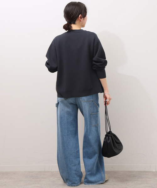 JOURNAL STANDARD relume(ジャーナルスタンダード レリューム)の「《追加》ウォッシャブルミラノリブカーディガン(カーディガン/ボレロ・レディース・ネイビー/ライトグレー・FREE)」の12枚目の写真