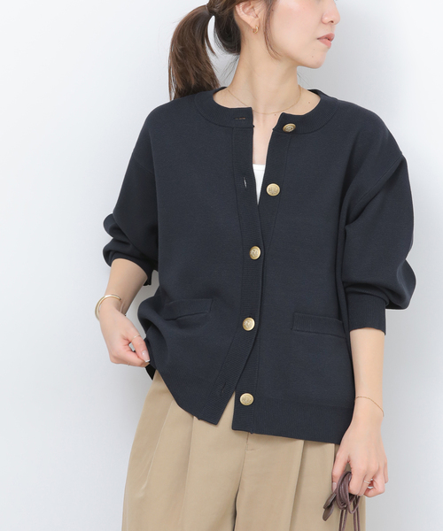 JOURNAL STANDARD relume(ジャーナルスタンダード レリューム)の「《追加》ウォッシャブルミラノリブカーディガン(カーディガン/ボレロ・レディース・ネイビー/ライトグレー・FREE)」の22枚目の写真
